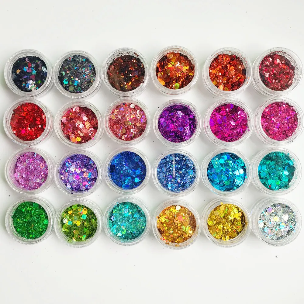 
24colors mixed nail art glitter kit nail glitter powder decoration 24colors mixed 