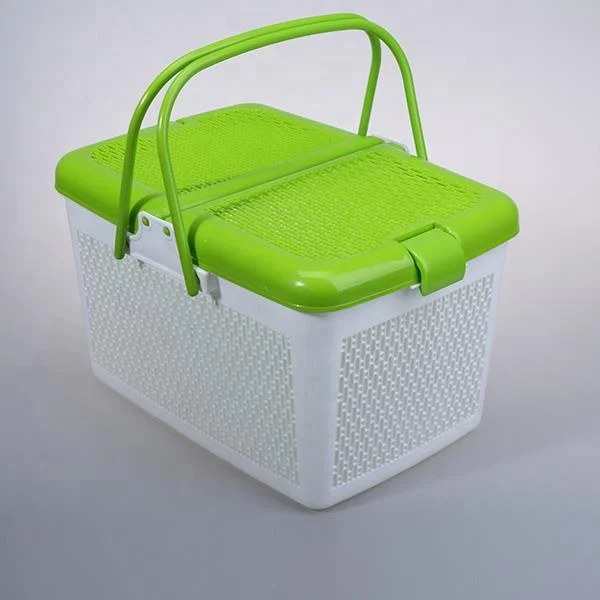 plastic basket with lid
