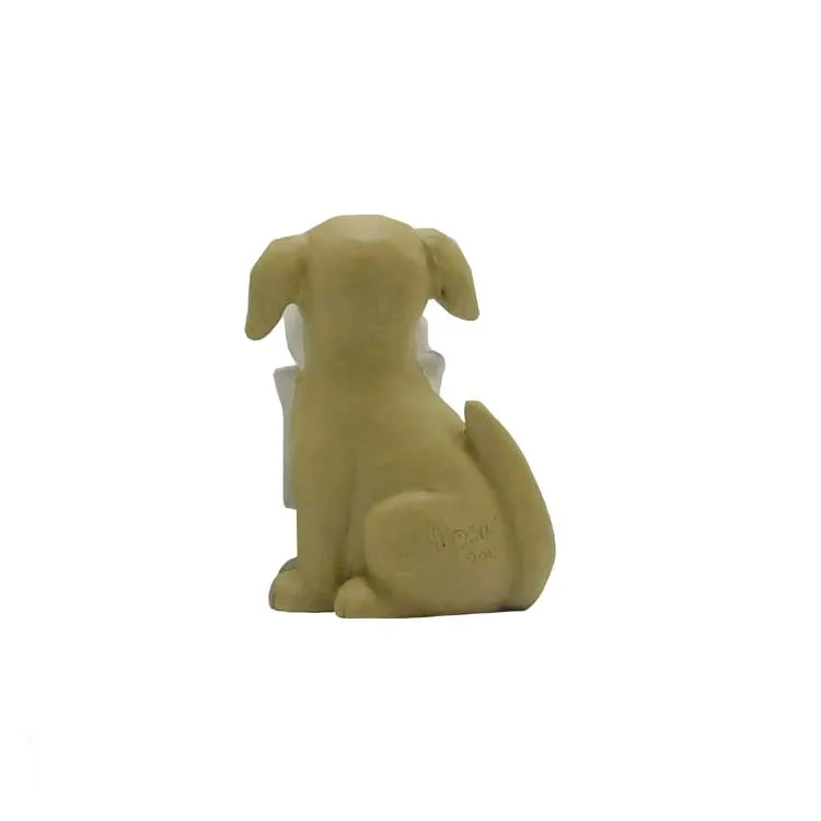 Striped Dog Holding Letters Animal Sculpture Crafts Gift