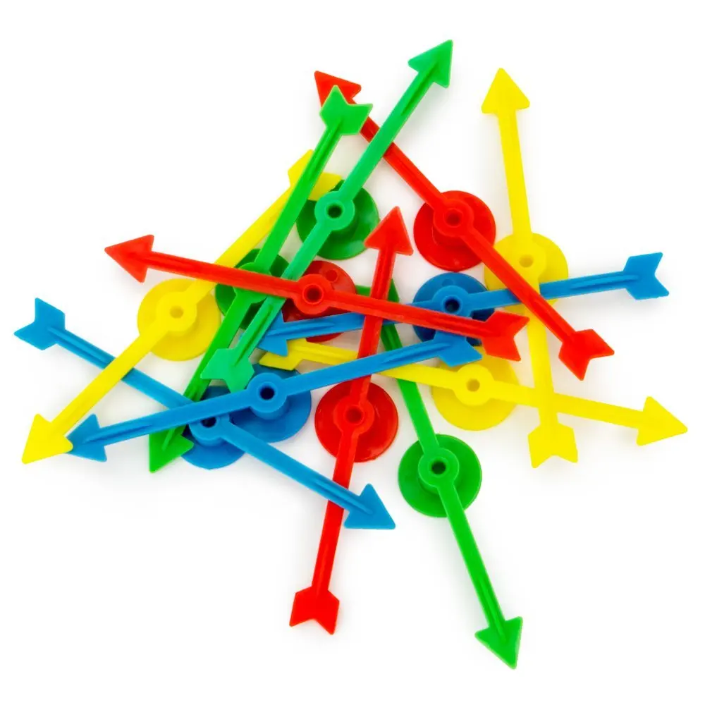 3 Inch 50 Packs 3 Inch Arrow Spinners Black Arrow Game Spinner Board Game Spinner Plastic Arrow Spinner Arrow Toys for Party School Home Using Board Spinner 