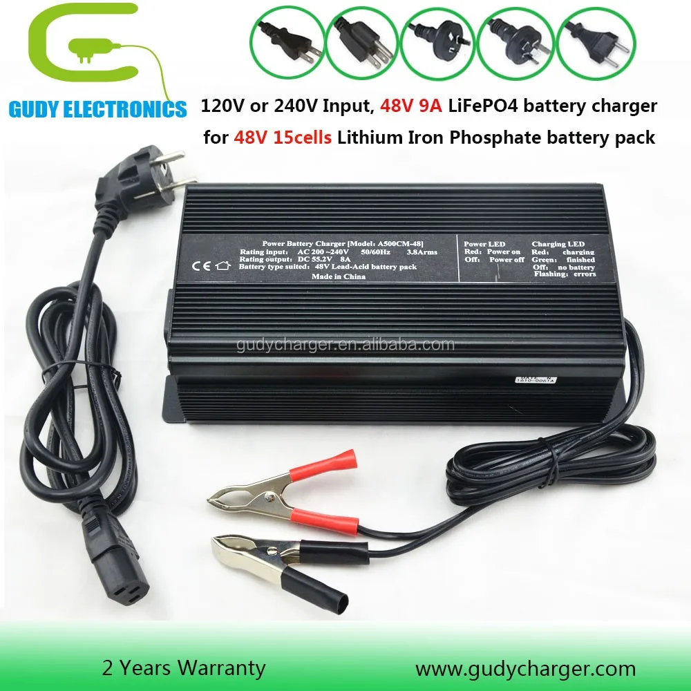 48v Lifepo4 Battery Charger 1.8a With Fuel Gauge For 48v 15s Lithium ...