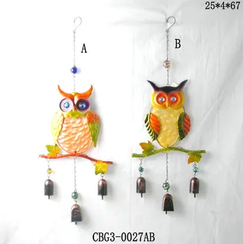 Wind Noisemakers Outdoor Owl Chimes Metal Iron Crafts Wind Noisemakers Outdoor Owl Chimes Metal Iron Crafts Decorative Garden Ornaments Set Of 2