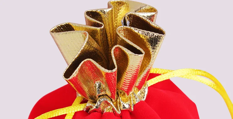 Velvet Bag Gift Bag Phnom Penh Bag Drawstring Recyclable Customized Size Customized Screen Printing Customized Color Accept