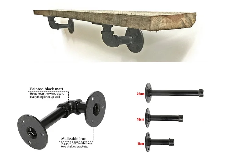 Decorative Diy Wall Display Pipe Ladder Shelves For Collectibles