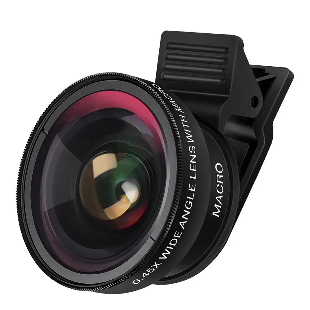smartphone lens, 2 in 1 cell phone camera lens 160 degree 0.