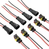 Best selling AMP Super seal Waterproof Electrical Wire Connector Plug for Car Auto 2 Pin Way Sealed Free Shipping