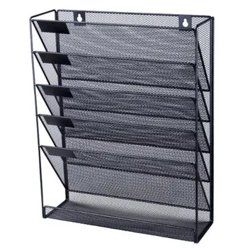 Whole Factory Price Black Office Hanging 5 Layer Metal Wire Whole Factory Price Black Office Hanging 5 Layer Metal Wire Mesh Wall File Organizer