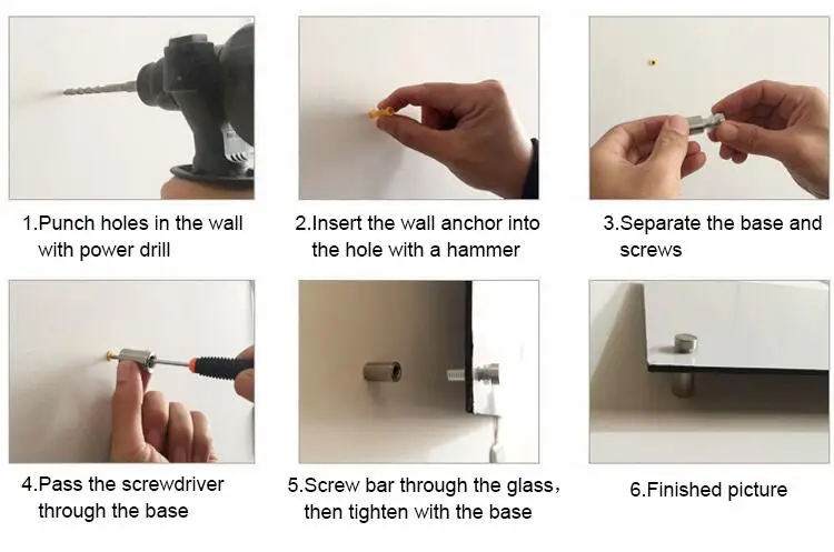 Edge Grip Standoffs 201 304 316 Sign Glass Hardware