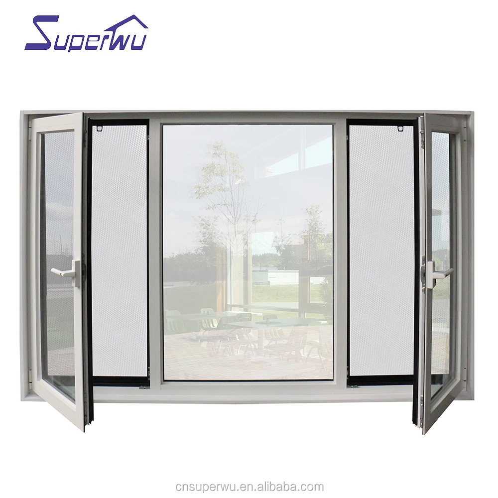 Luxury aluminium double open outside casement windows