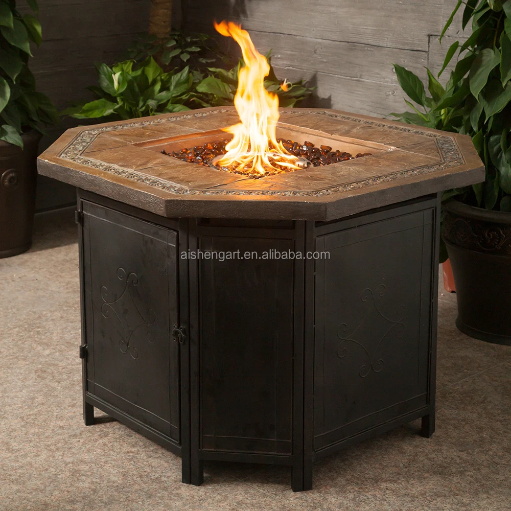 36 Decorative Slate Tile Lp Gas Outdoor Fire Pit Table With Free