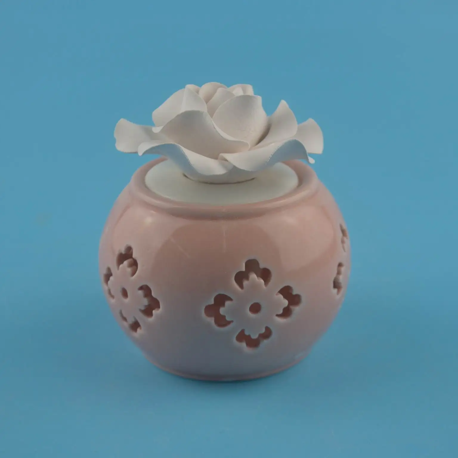 Natural Fragrance Ceramic Flower Aroma Diffuser With Cotton Rope Buy