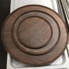 Melamine wooden design round dinner set plates and bowls for wedding