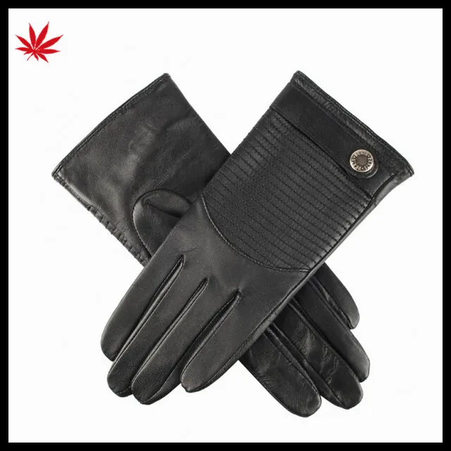 Women's winter genuine kidskin Leather Gloves