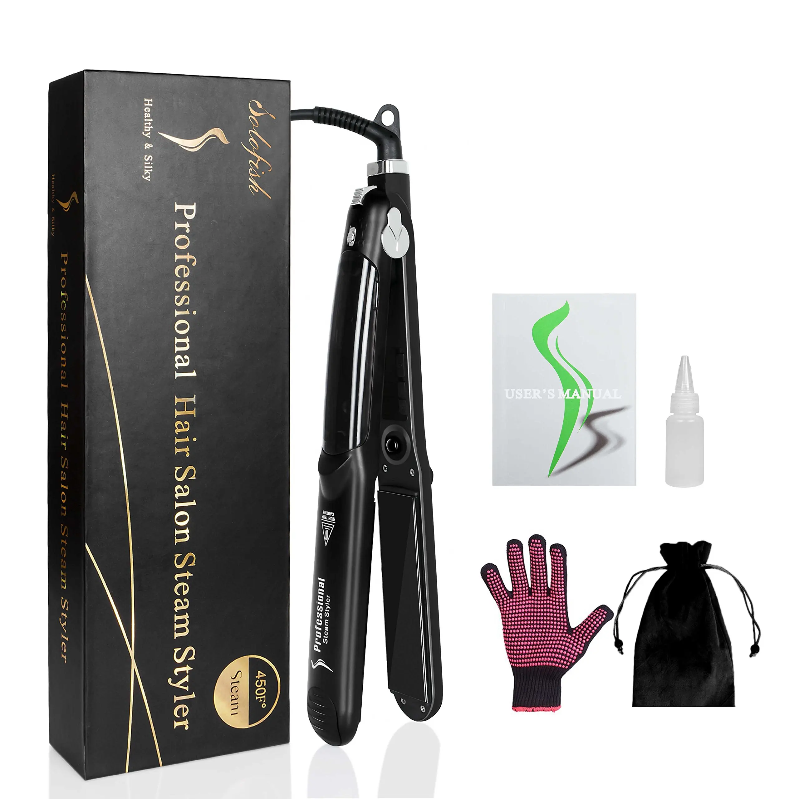 Buy Heflashor Steam Hair Straightener, Solofish Salon ...