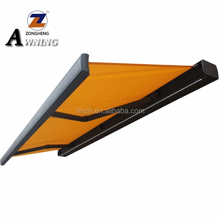 
Fast delivery outdoor waterproof electrical automatic remote control aluminum retractable folding arm awning 