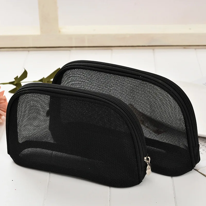 2pcs/set Women Mesh Bag Travel Cosmetic Bag Makeup Case Pouch - Buy ...