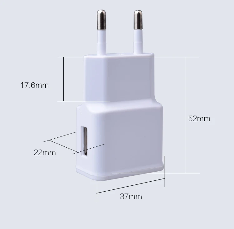 China Direct Sales EU 5V2A Single Port Usb Wall Charger High Quality Mobile Phones Power Adapter Mobile Phone Accessories