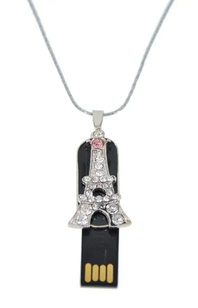 l Eiffel Tower usb flash drive Pendant Pendrive with Necklace - ANKUX.COM