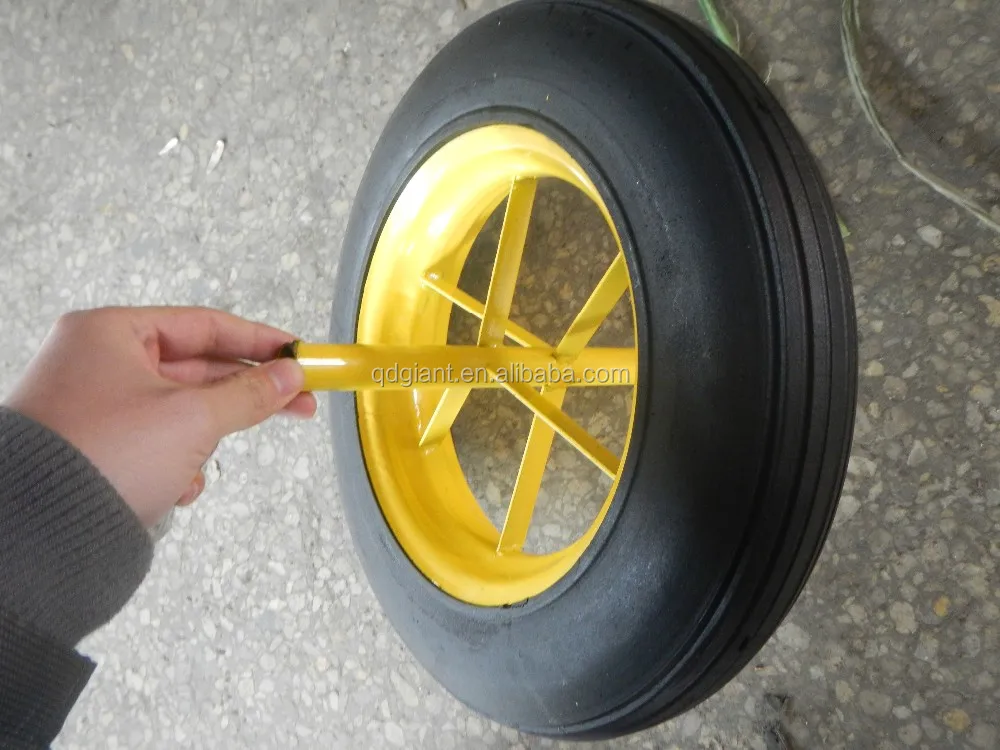 14x4 wheelbarrow wheel blask solid rubber wheel