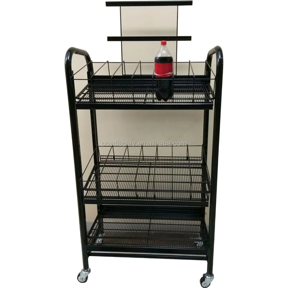 Beverage Metal Display Racks Drink Holder Drink Display Rack For Co Ca