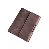 A5 Size Loose-Leaf Notebook 6-Ring Dark Brown Genuine Leather Portfolio