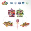 small mini frozen sucker shape lollipop candy with fluorescent popping candy in per bag