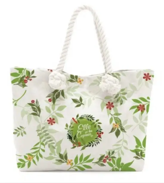 fashion Paper straw custom printing beach tote bag