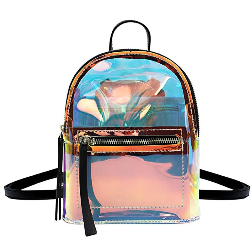 transparent rainbow bag