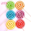 sweet strawberry flavor lollipop wave plate candy