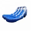 Outdoor inflatable blue wave water slide inflatable slide with pool for sale