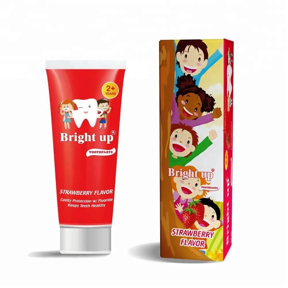 Oem Bright Up Strawberry Pink Gel Teeth Whitening Children Toothpaste