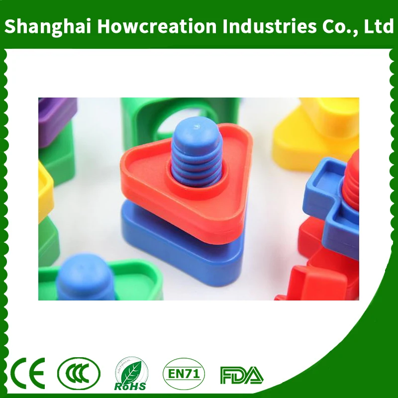 Plastic Toy Nuts And Bolts Set 54 Pc Occupational Therapy Matching