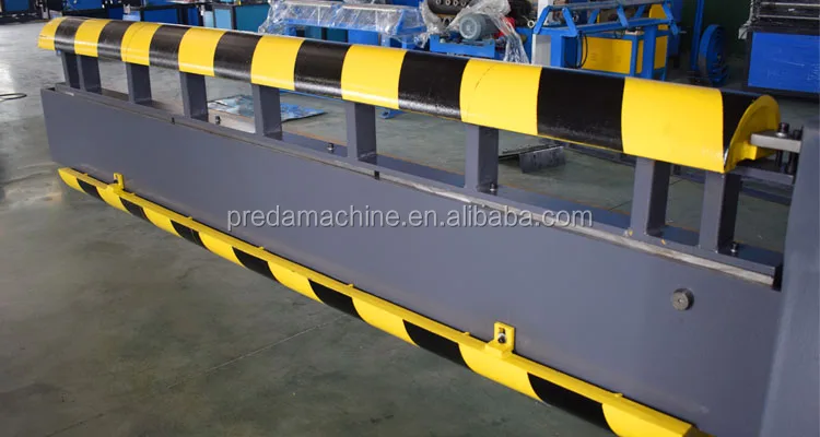 Hydraulic flat oval duct forming machine in 3meter ovalizer with full sets of molds and trays manufactured by Preda Machine