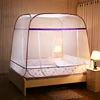 Free installation mosquito net foldable three open door generous top height yurt mosquito net factory direct