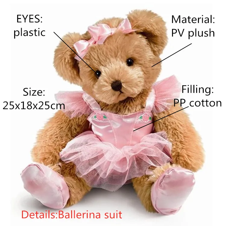 pink ballerina teddy bear