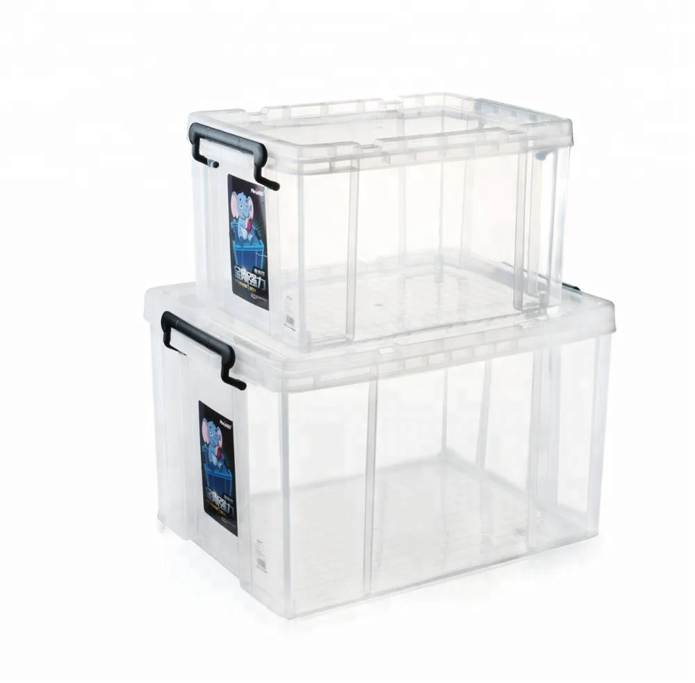 Durable High Quality Competitive Price 20L Transparent Plastic Storage Box with Wheels (3).jpg
