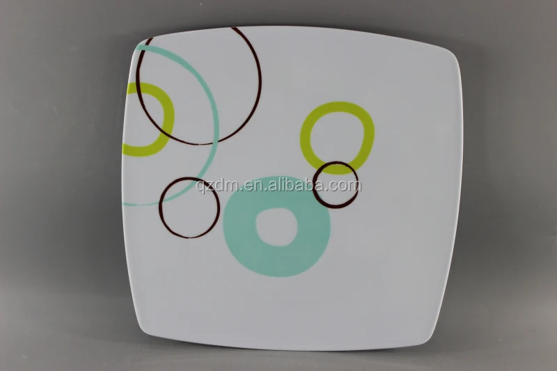 Factory Supply Melamine camping Dinner plate , Solid Color dishes
