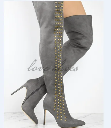 gold flat thigh high boots