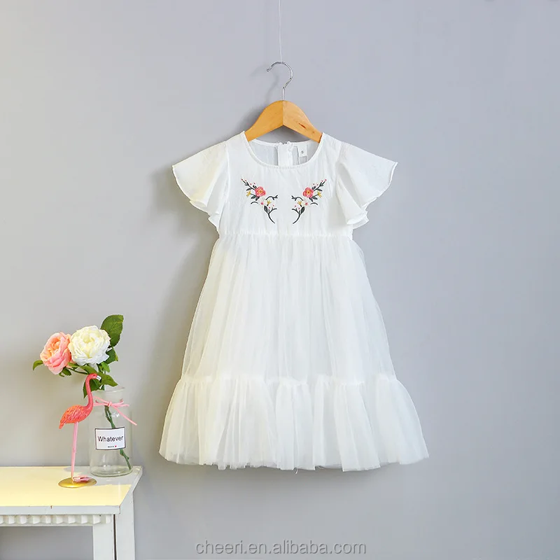 white cotton frock design