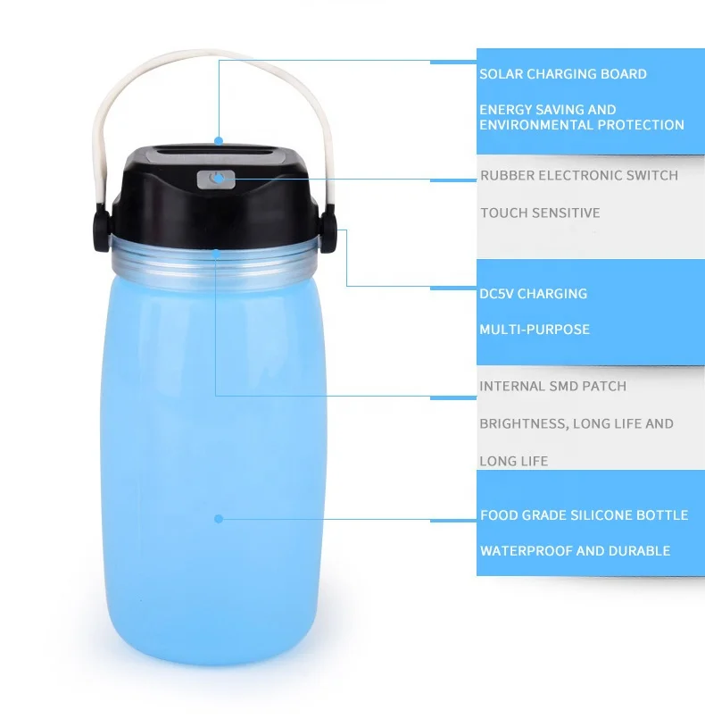 Venta al por mayor lampara solar botella-Compre online los mejores