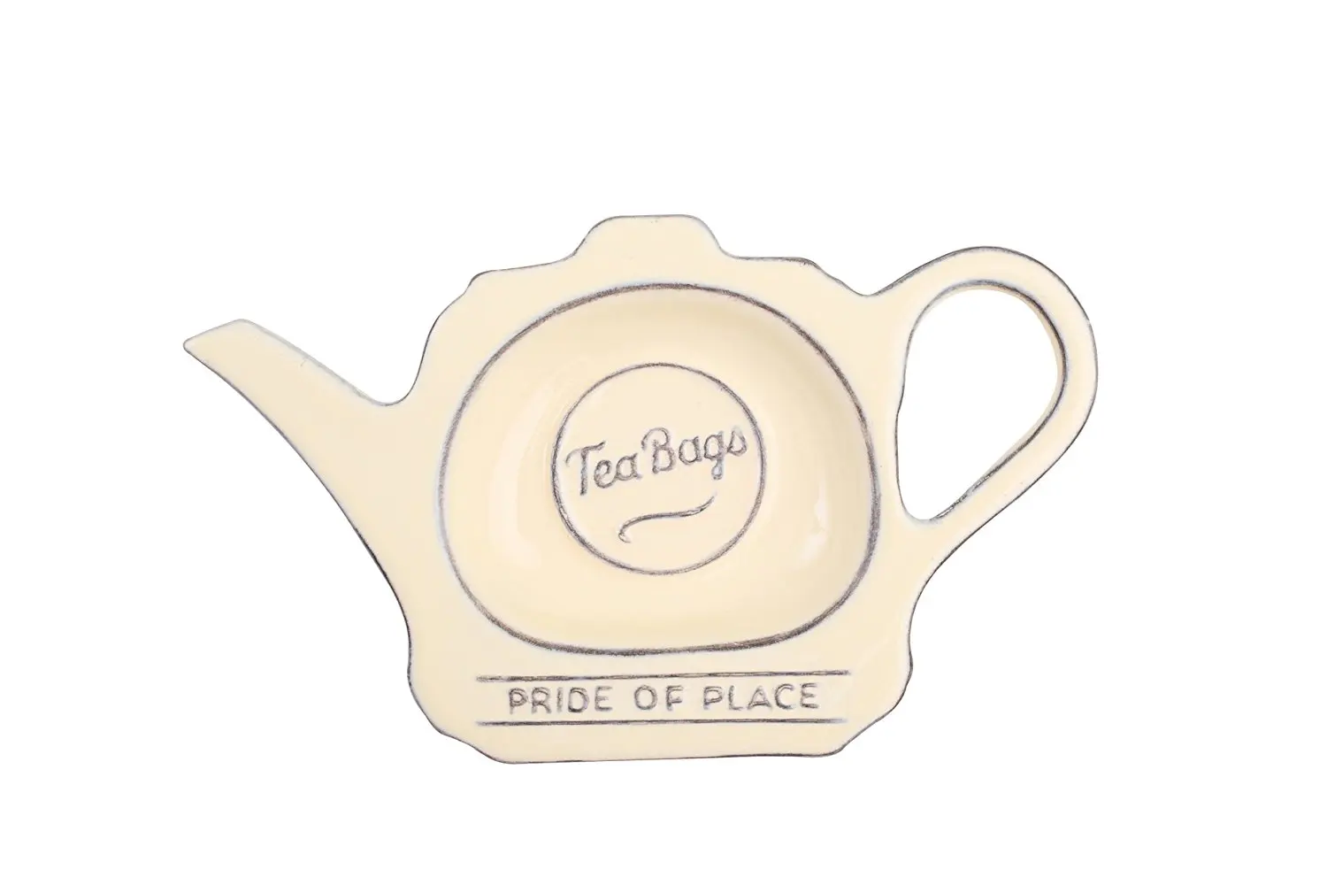 T & G Pride Of Place Tea Bag Coaster Tidy Holder Old Cream 18029 