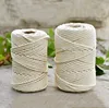 Wholesale wall decorative natural twisted cotton cord macrame cord 4mm