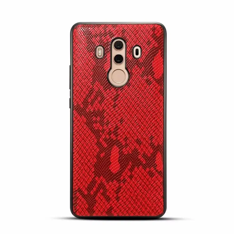 Factory Direct Supply Custom Leather Phone Case Waterproof Phone Cover For Huawei Mate10 Pro Snakeskin Texture