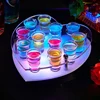 Luminous shot shooters glass cup led acrylic test tube rack shelf holder tray carrier for nightclub, bar, party, event