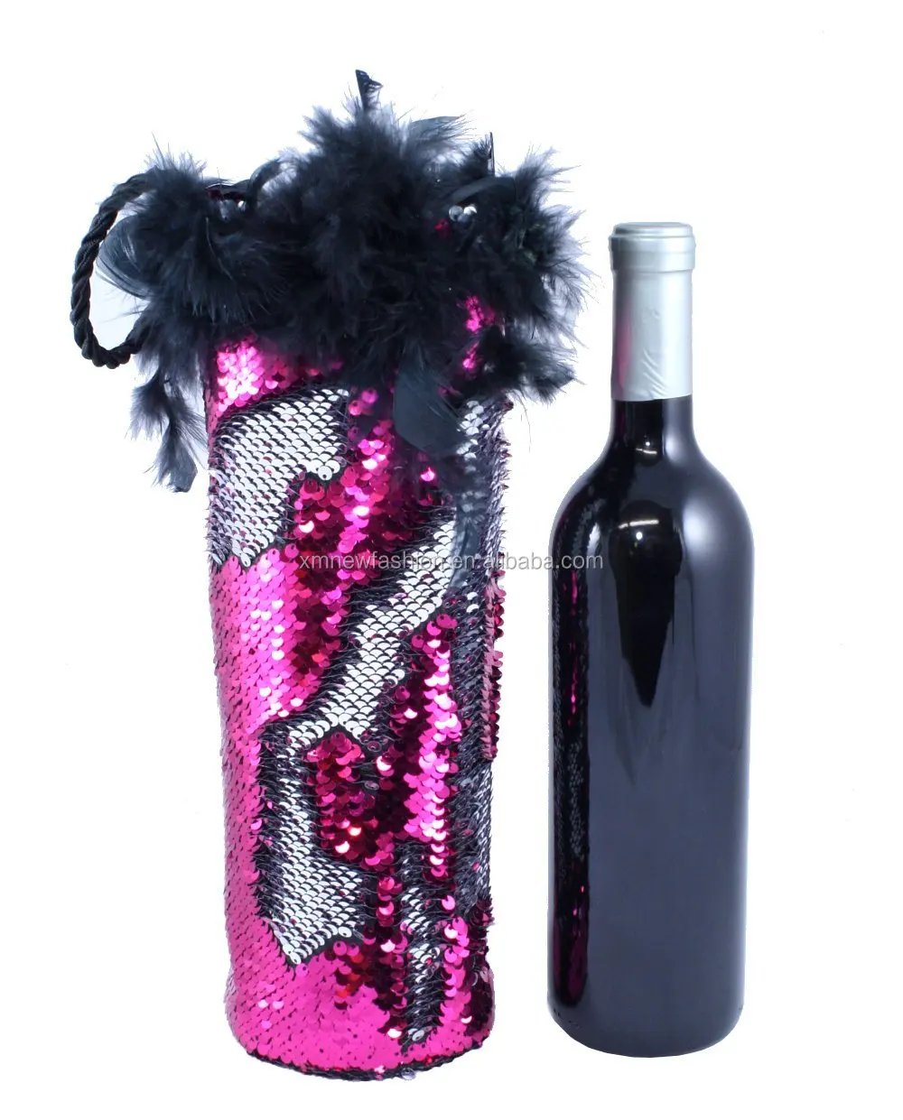 sequin wine bag