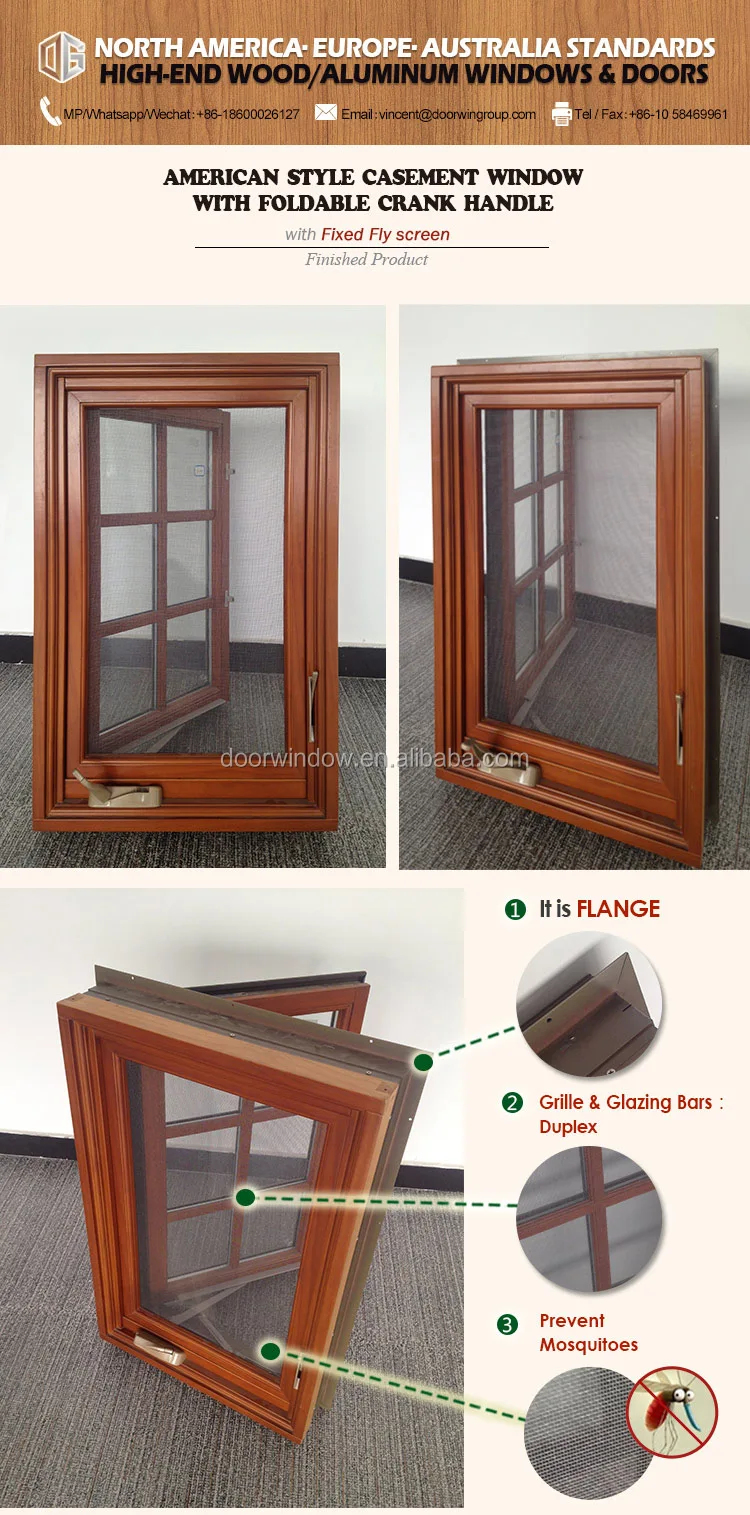 High Quality Wholesale Custom Cheap natural wood windows nami motorized casement