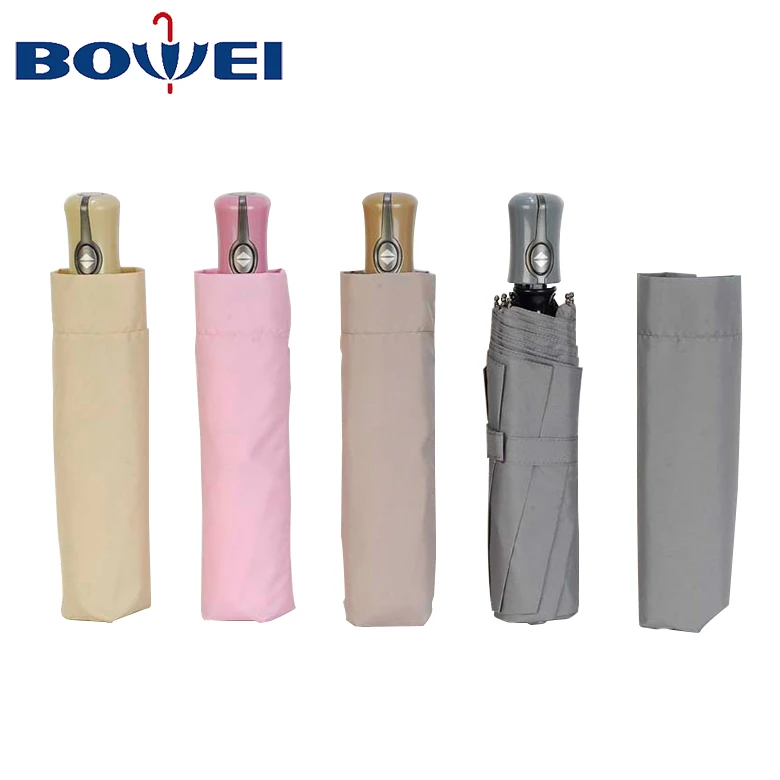 Promotion cheap 22 inch automatic 3 folding umbrellas three fold umbrella