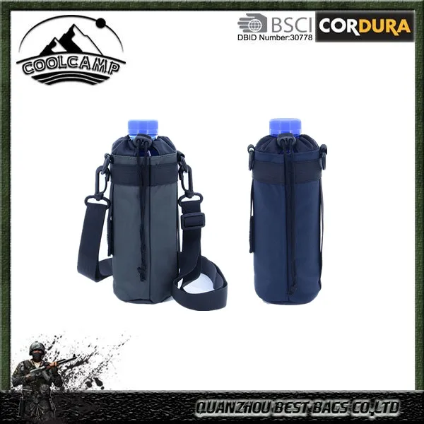 Drawstring Closure BoGu Technology TB-D67-0526-WB UTIMES Water Bottle Holder 750 ml Nylon Water Bottle Carrier//Bag//Pouch//Case//Cover//Sleeve with Shoulder Strap /& Belt Handle /& Molle Accessories