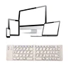 White Layout Promotion Alloy Wireless Foldable Thin Portable Quiet Scissor Switch Bluetooth 3.0 Keyboard