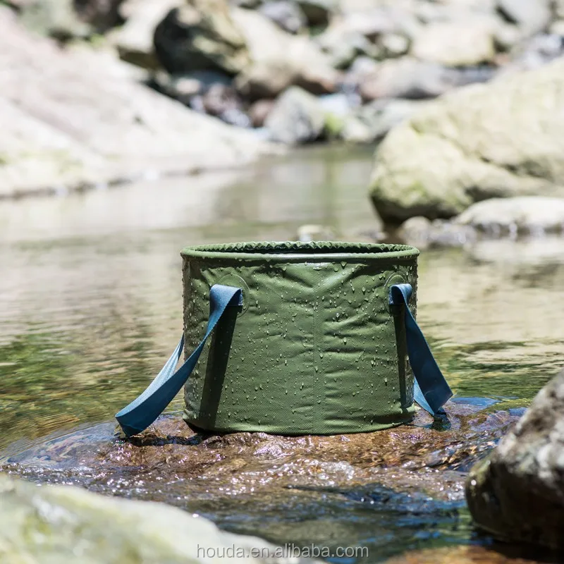 15l Outdoor Foldable Washbasin Portable Camping Picnic Wash Bag Quick